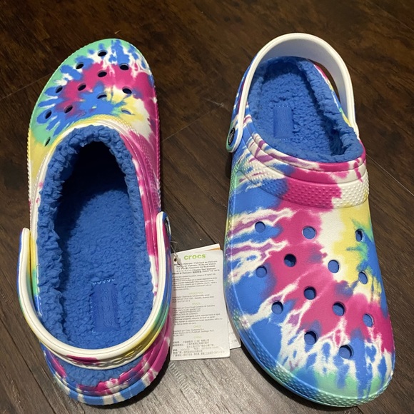 Crocs Tie Dye lined baya clogs size 13 - Picture 2 of 4